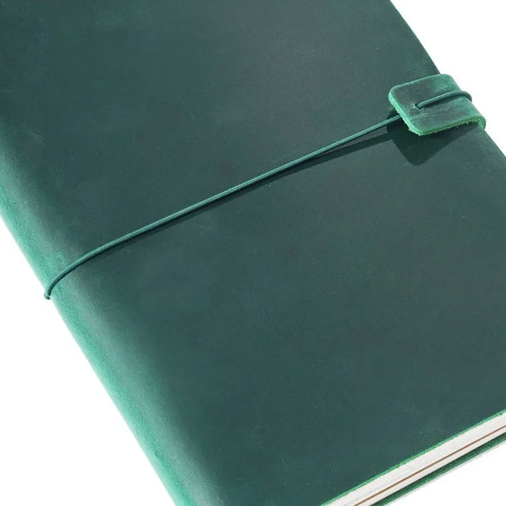 100% caderno de couro genuíno feito à mão do vintage diário sketchbook planejador tn viagem notebook capa — foto 2