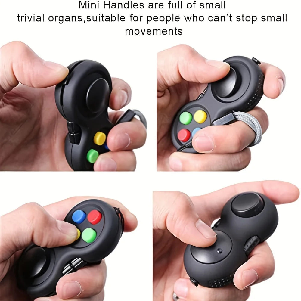 Fidget Pad com 8 Funções, Controlador Fidget Redutor de Estresse - Camuflado verde — foto 4