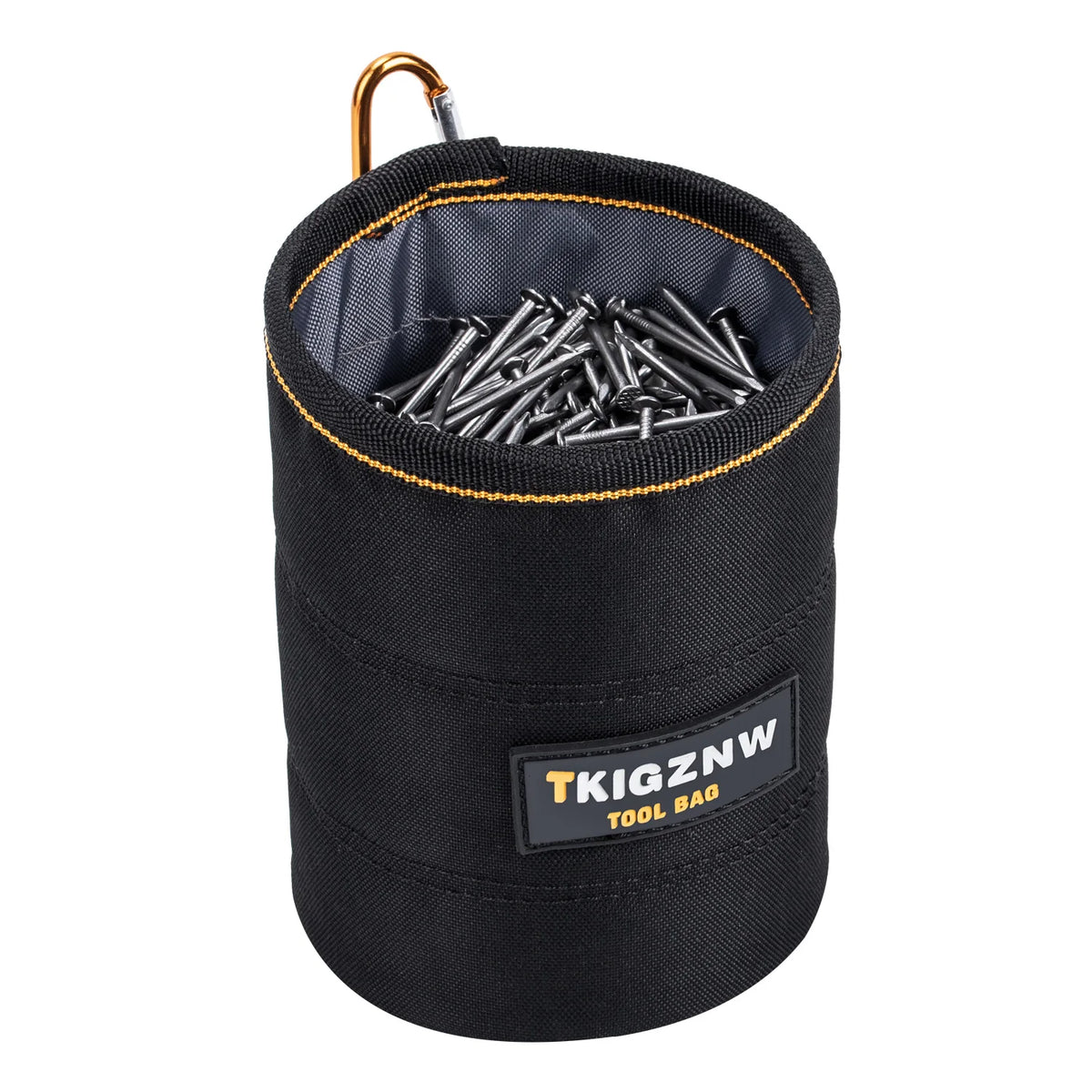 Bolsa de ferramentas para unhas, bolsa de parafusos com clipe de cinto preto — foto 2