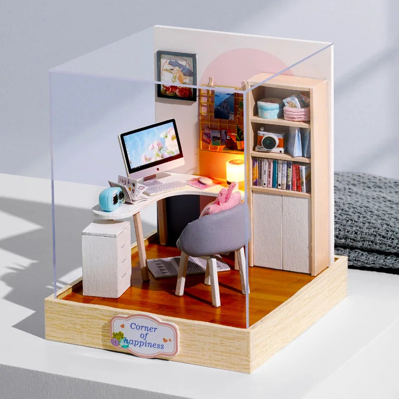 Quebra-Cabeças 3D DIY de Madeira, Miniatura de Casa de Bonecas — foto 2