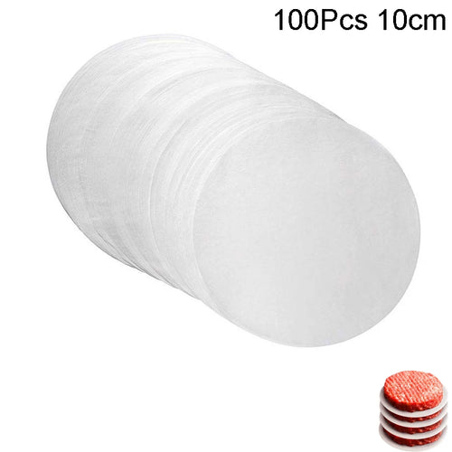 100 folhas de papel separador para hambúrgueres de 10 cm — foto 1
