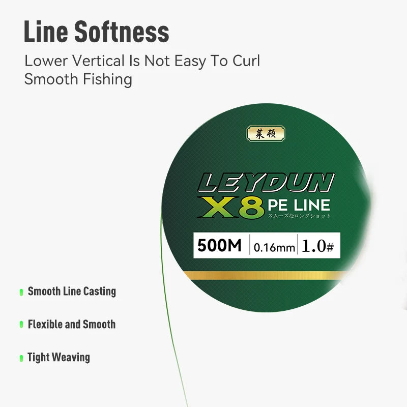 Linha de Pesca Multifilamento Trançada 8 Fios 500 m — foto 7