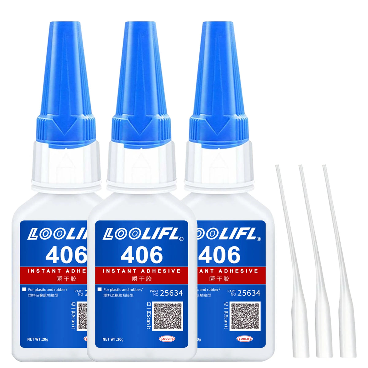 Adesivo Super Cianoacrilato de Alta Qualidade 20g 406 para Reparos Rápidos — foto 1