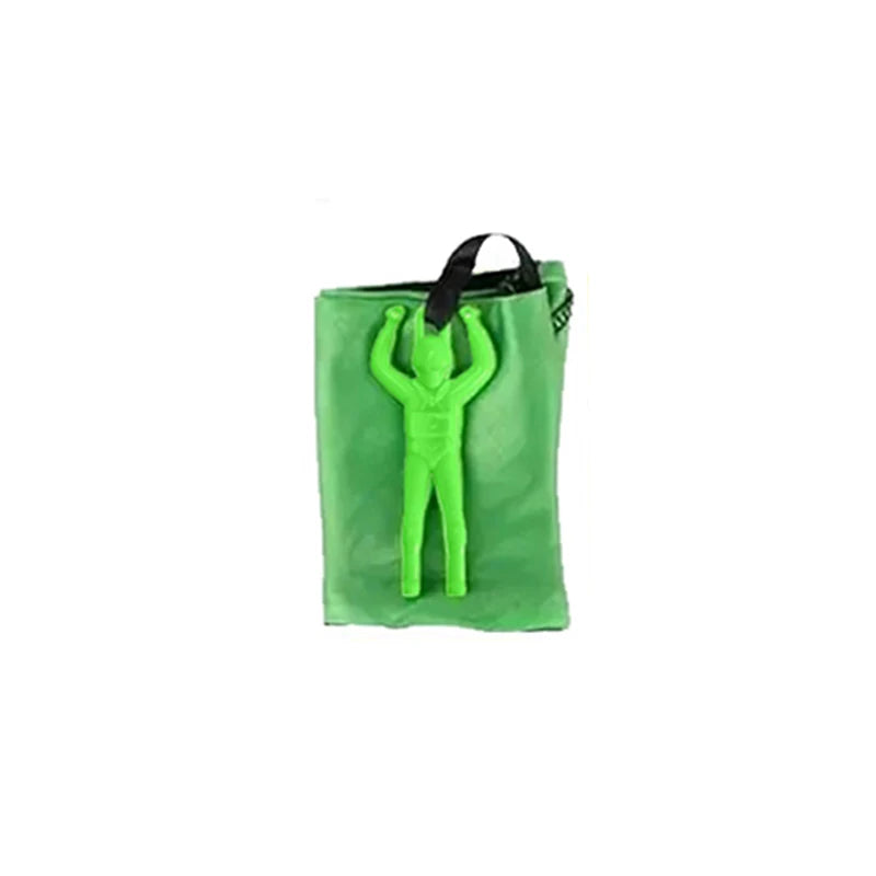 Brinquedos de pára-quedas para crianças emaranhado livre ao ar livre voando pára-quedas - 1 unidade verde — foto 1