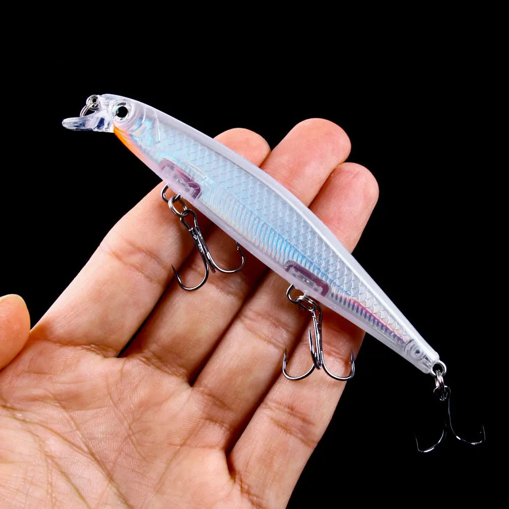 1 Unidade Isca Artificial Rígida Minnow Wobbler Crankbait Laser Suspensa Afundante 11cm 13g para Pesca — foto 2
