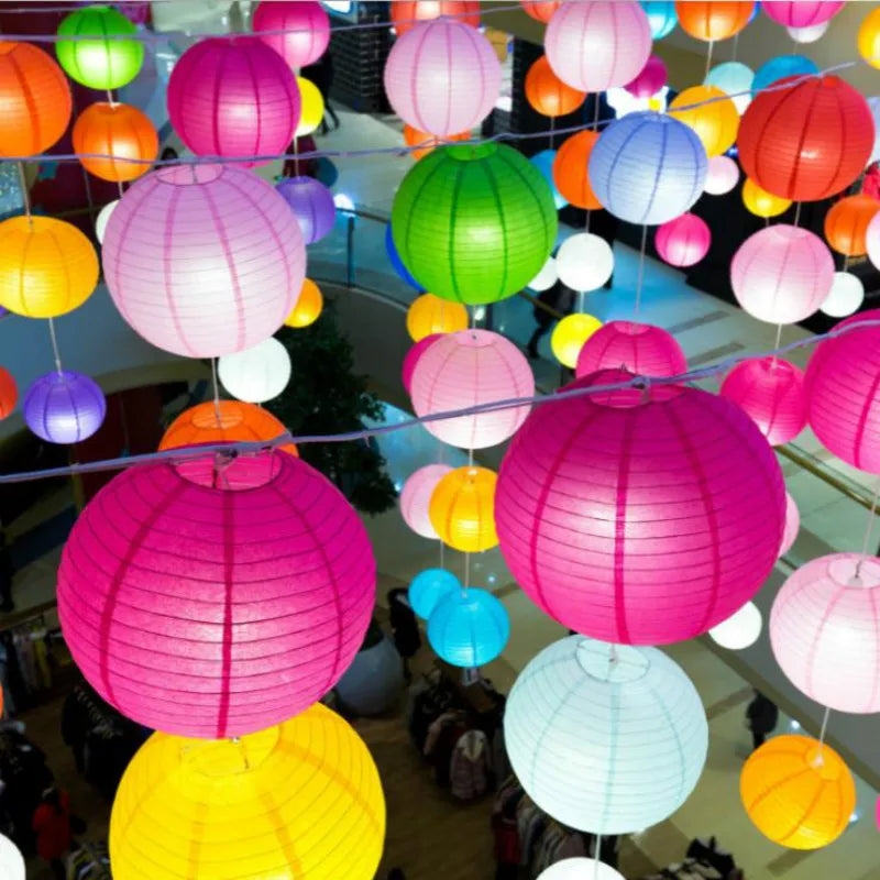 /lote ( cm) lanternas de bola de papel decorativas lanterna de papel chinesa para decoração de festa — foto 5