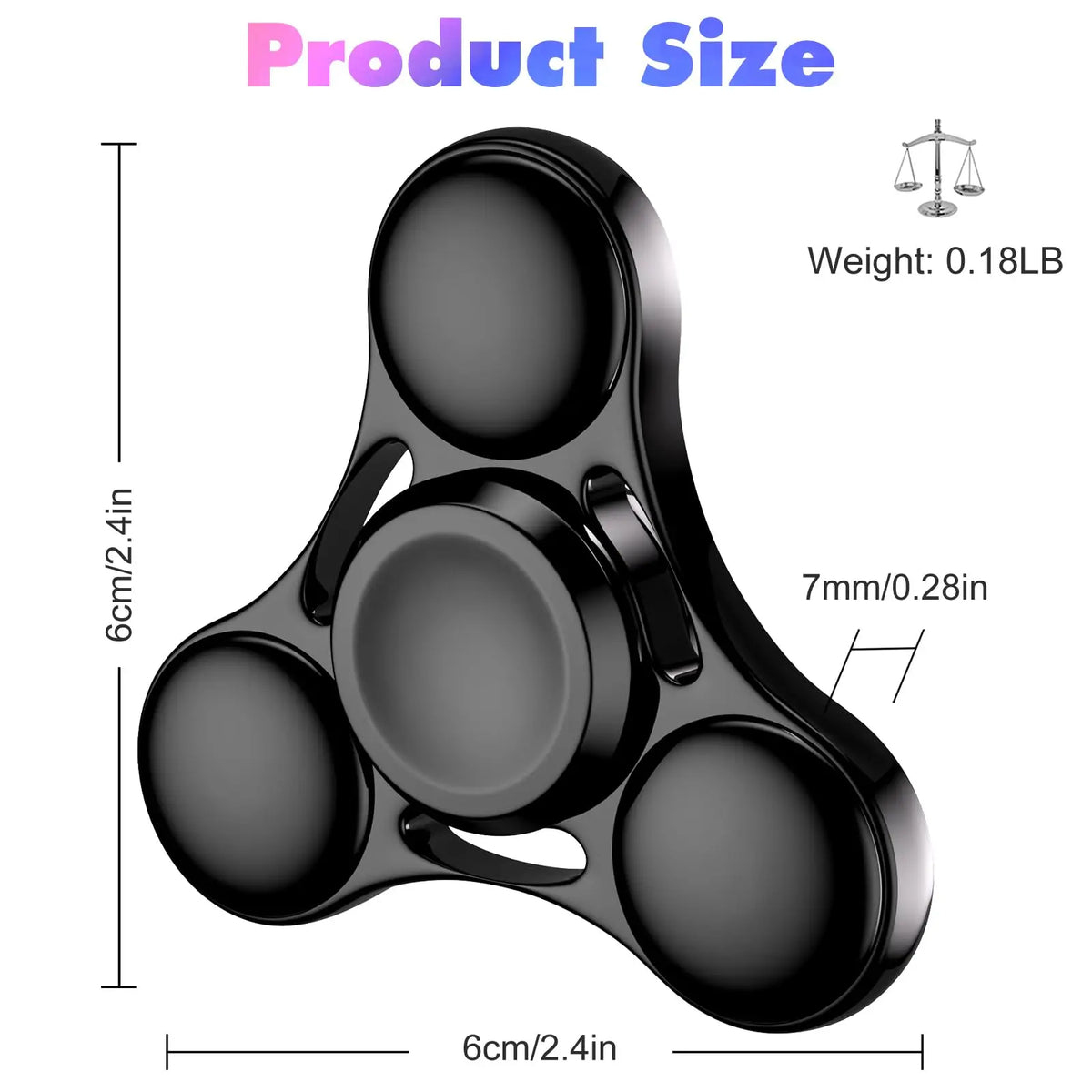 Arco-íris fidget spinner brinquedos de metal ufo pequeno handheld dedo spinners presente para crianças — foto 3