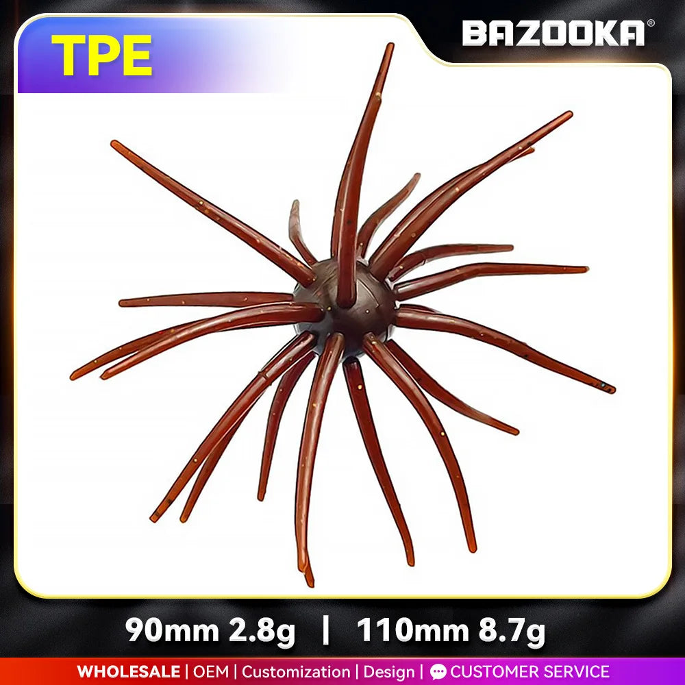 Tpe isca de pesca 2g 8g simulado ouriço do mar iscas silicone macio - QQ HD004 1 unidade 110mm 8.8g — foto 2