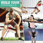 175-250lbs yoga multi-purpose engrossado resistente elástico treinamento de fitness - Vermelho 35BL — foto 7