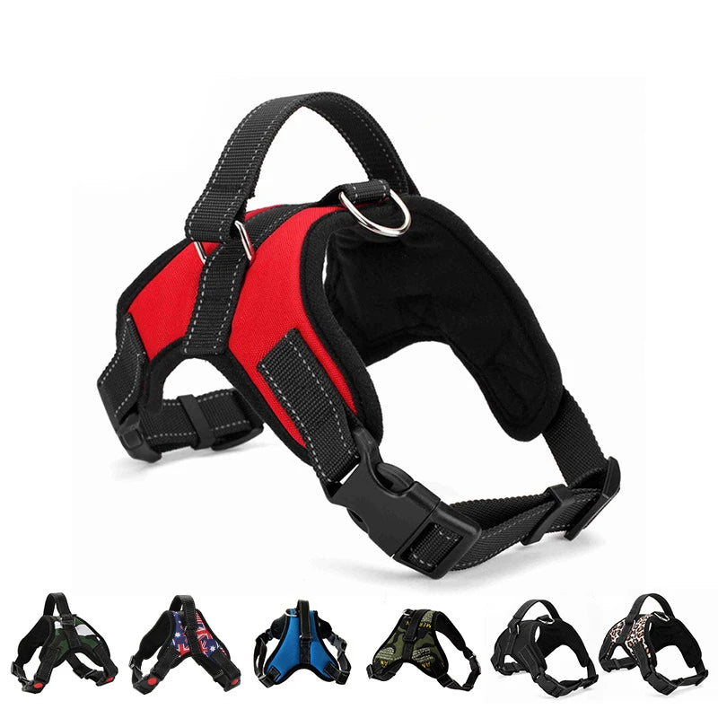 Arnês para cães colete de liberação rápida pet filhote de cachorro arnês material - Vermelho dog harness S — foto 2