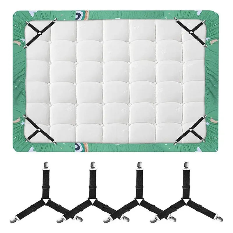 Suporte de lençol triangular, clipes de lençol ajustável, suspensórios, clipes de pinça de colchão para cama — foto 1