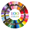36/100 pçs cores misturadas linha de bordado algodão escheiras de costura artesanato ponto cruz linha diy — foto 1