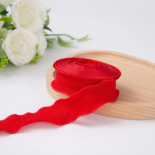 10 jardas/rolo de fio rabo de peixe plissado chiffon fita ondulada para diy artesanato buquê embrulho — foto 2