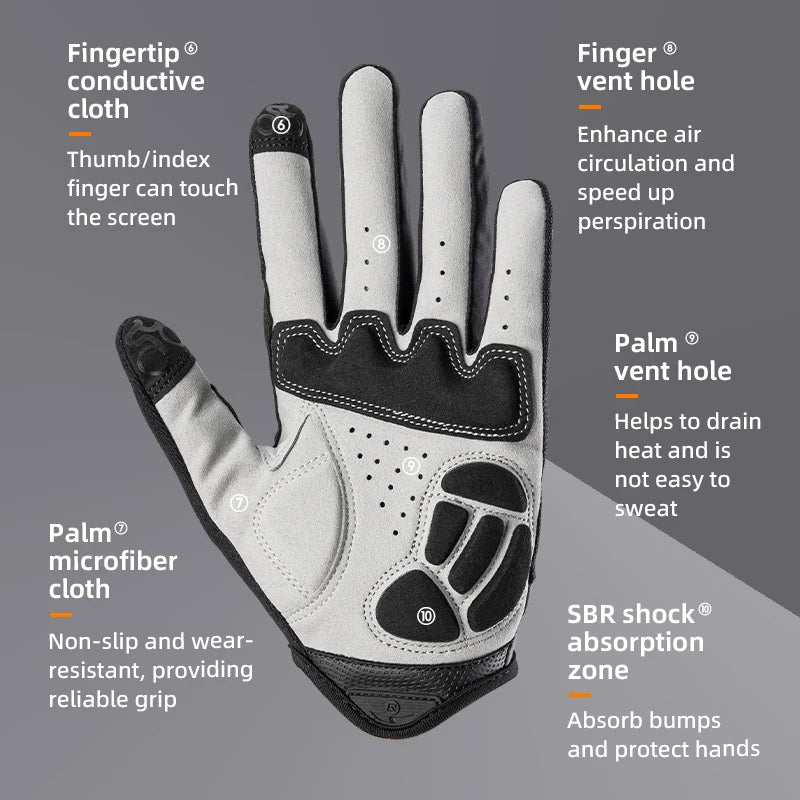 Luvas de ciclismo térmicas em nylon, tamanho S — foto 2