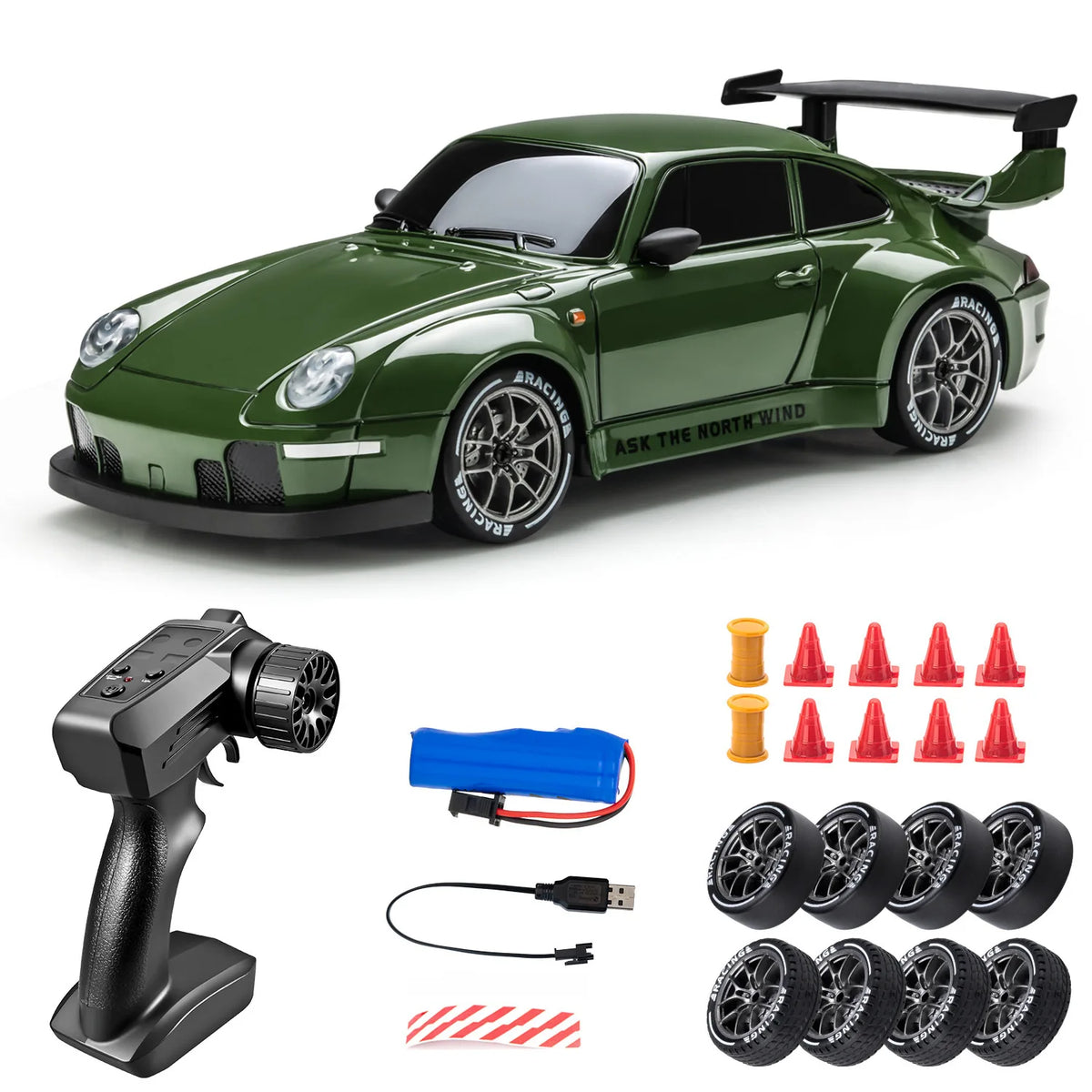 1: 24 velocidades de tração nas quatro rodas rc drift carro de comando 2.4g carro de corrida de comando — foto 1