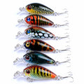 6 pçs flutuante crankbaits iscas de pesca conjunto swimbait topwater duro kit wobblers artificiais — foto 1