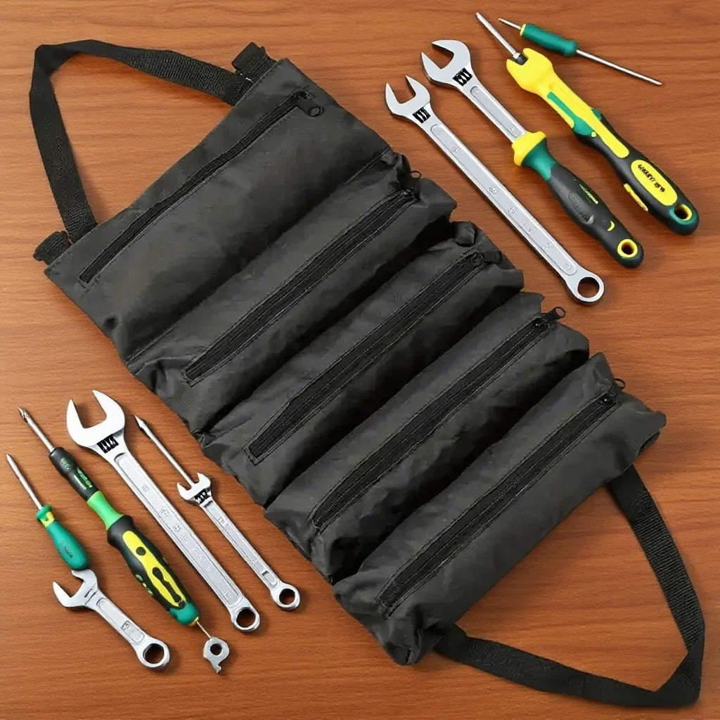 Multi-purpose saco de ferramentas de alta qualidade profissional multi bolso ferramentas de ferragem - Caqui — foto 4