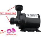 Bomba submersível silenciosa com motor sem escova, dc12v, dc24v, 1/2, 800l/h, elevador de 6m — foto 1