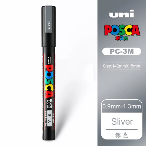 1/2 pçs poscas marcadores acrílicos PC-1M-3M-5M permanente canetas de arte à prova dwaterproof água graffiti — foto 1