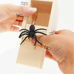 Brinquedo complicado simulação aranha caixa de madeira spoof inseto aranha caixa criativa casa assombrada — foto 3
