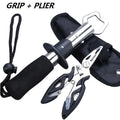 Alicate cortador tesoura pinça de peixe conjunto alicate pinça cortar isca de pesca lipgrip acessório — foto 1