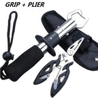 Alicate cortador tesoura pinça de peixe conjunto alicate pinça cortar isca de pesca lipgrip acessório — foto 1