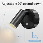 Lâmpada de parede LED recarregável Touch Night Lights Refletor magnético sem fio 360 ° Rotação — foto 5