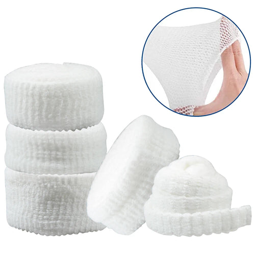 1 rolo de bandagem tubular de rede, malha elástica, curativo para feridas, gaze, bandagem respirável — foto 1