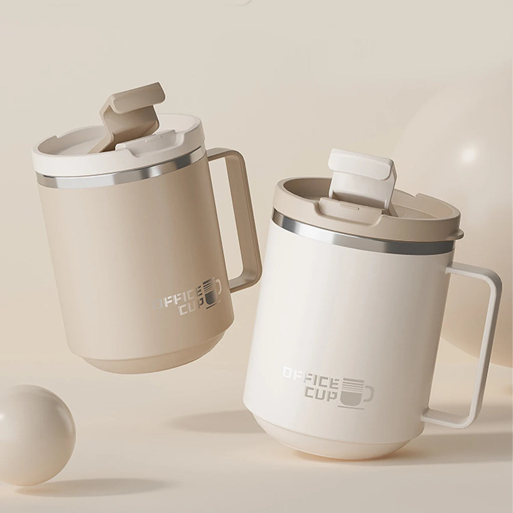 304 Parede Dupla De Aço Inoxidável Isolada Caneca De Café Com Alça Copo De Água Selado Portátil Copo Beber — foto 4