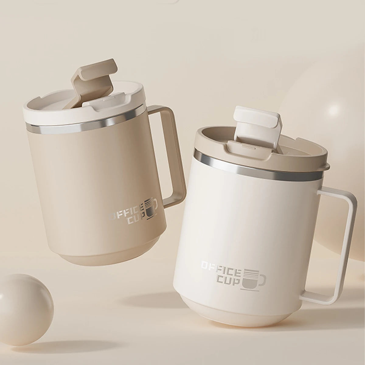 304 Parede Dupla De Aço Inoxidável Isolada Caneca De Café Com Alça Copo De Água Selado Portátil Copo Beber — foto 4