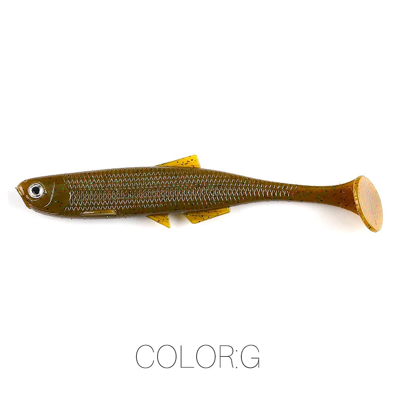 Isco artificial T-tail para pesca de predadores, 75 mm, 6 unidades — foto 2