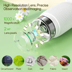 Microscópio de lupa com LED para crianças, 200 Megapixels, função de foto e vídeo, brinquedos educativos — foto 4