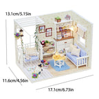 Gatinho mini casa de boneca 3d quebra-cabeça montagem modelo kit construção criativo - QT-033 com cover — foto 7
