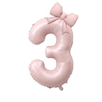 Balões de Número de Aniversário de 40 Polegadas, Novos Balões de Princesa Rosa com Laço para Meninas — foto 5