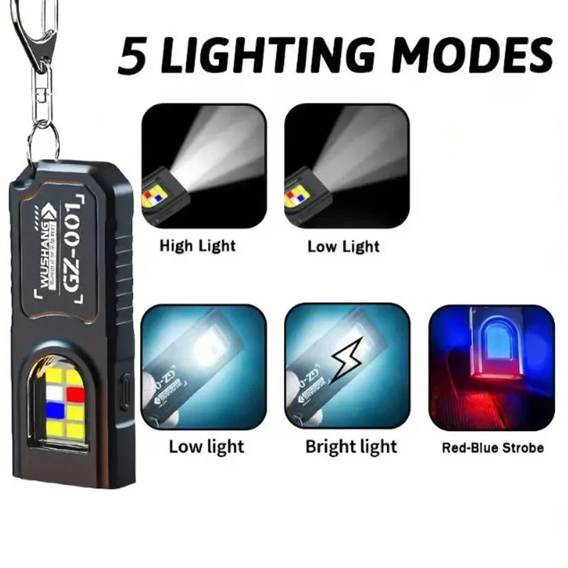 Mini lanterna LED e COB recarregável com 5 modos — foto 4