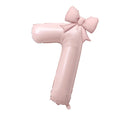 Balões de Número de Aniversário de 40 Polegadas, Novos Balões de Princesa Rosa com Laço para Meninas — foto 1
