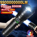 Lanterna LED tática recarregável de 15000 mAh, super brilhante — foto 4