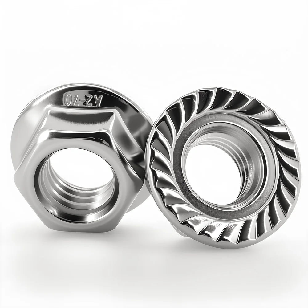 Porca de flange hexagonal M4 DIN 6923, 10 unidades — foto 1