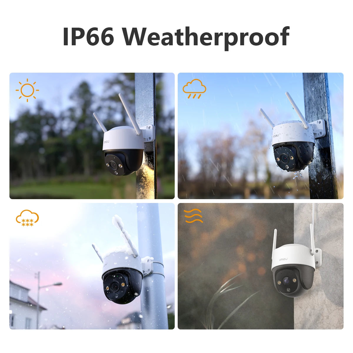 Cruiser SE + 3MP câmara externa PTZ Wi-Fi IP66 câmara à prova de intempéries Áudio bidirecional Cor Visão — foto 1