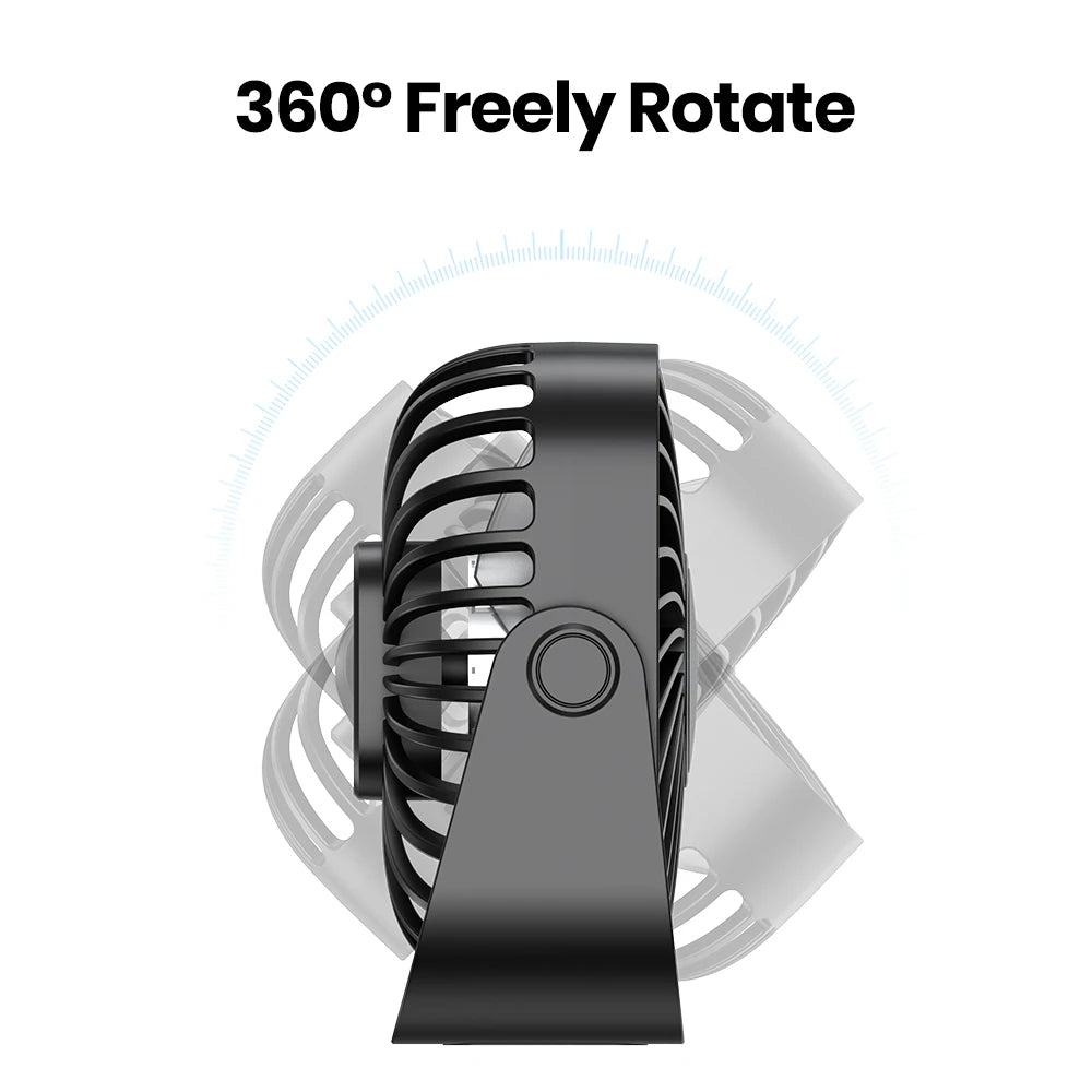 Mini ventilador USB portátil azul de 4 polegadas — foto 5
