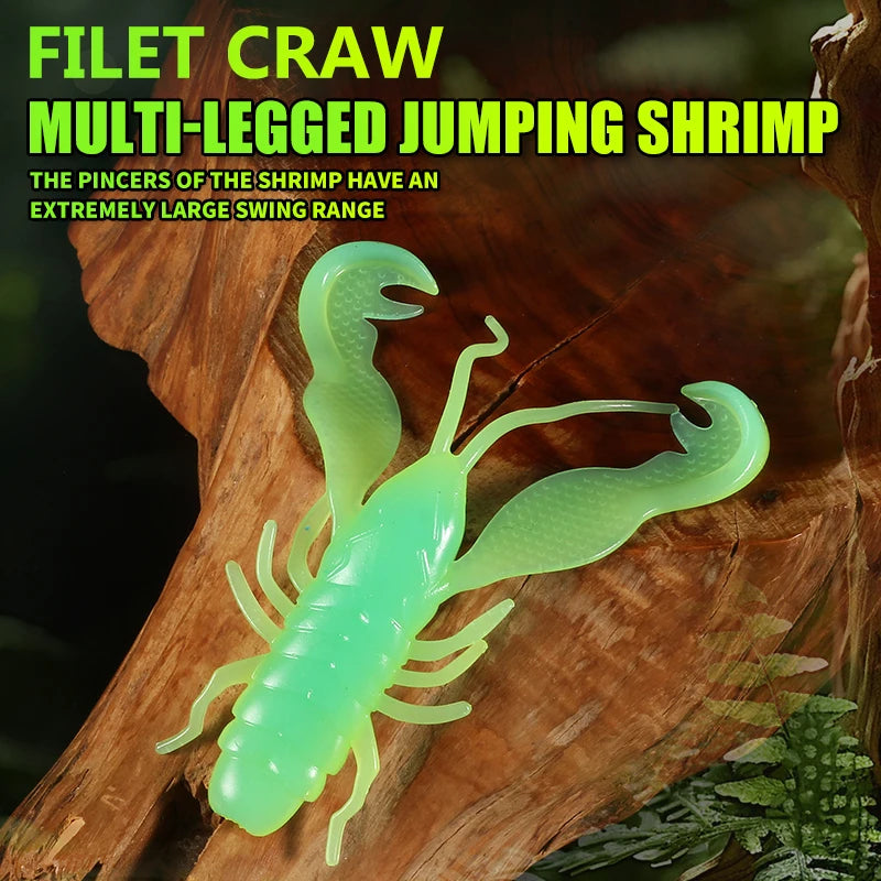 Supercontinente filé craw isca poleiro iscas isca macia iscas de pesca camarão lagosta isca de plástico macio — foto 4