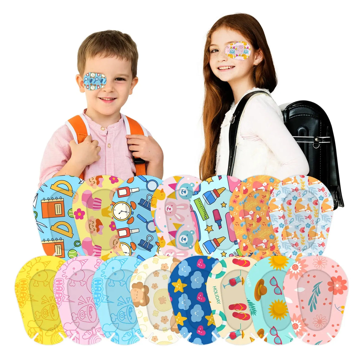 Desenhos animados Eye Patches para crianças, Adesivo Respirável, Ambliopia Bandage — foto 1