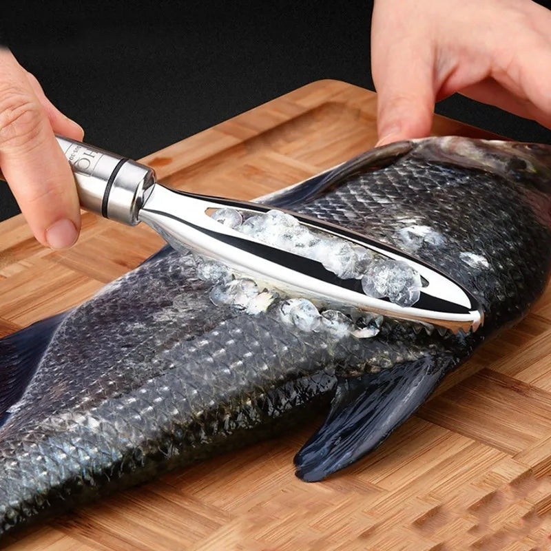 Escamador de peixe em aço inoxidável para cozinha — foto 2