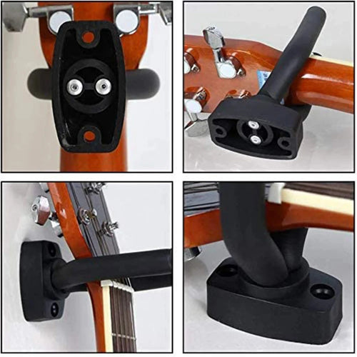 1/2 pçs montagem na parede gancho de guitarra gancho antiderrapante suporte para guitarra acústica ukulele — foto 3