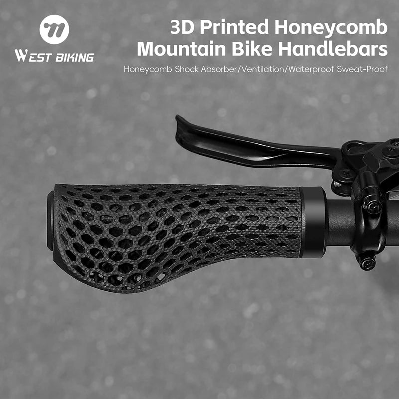 Punhos de Bicicleta Impressos em 3D, Ergonômicos, para MTB, Acessórios para Bicicleta - Black Purple — foto 1