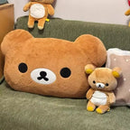 Almofada de pelúcia Rilakkuma Bear, dupla face, grande, macia, para cama, almofada para soneca, dormitório — foto 4