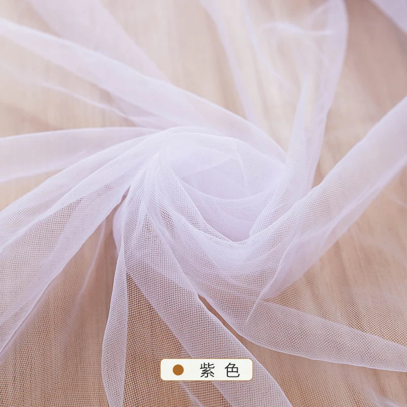 Tecido de Malha Macia Encriptada 160x50/500cm para Vestidos de Noiva, Decorações, Cortinas de Gaze — foto 1