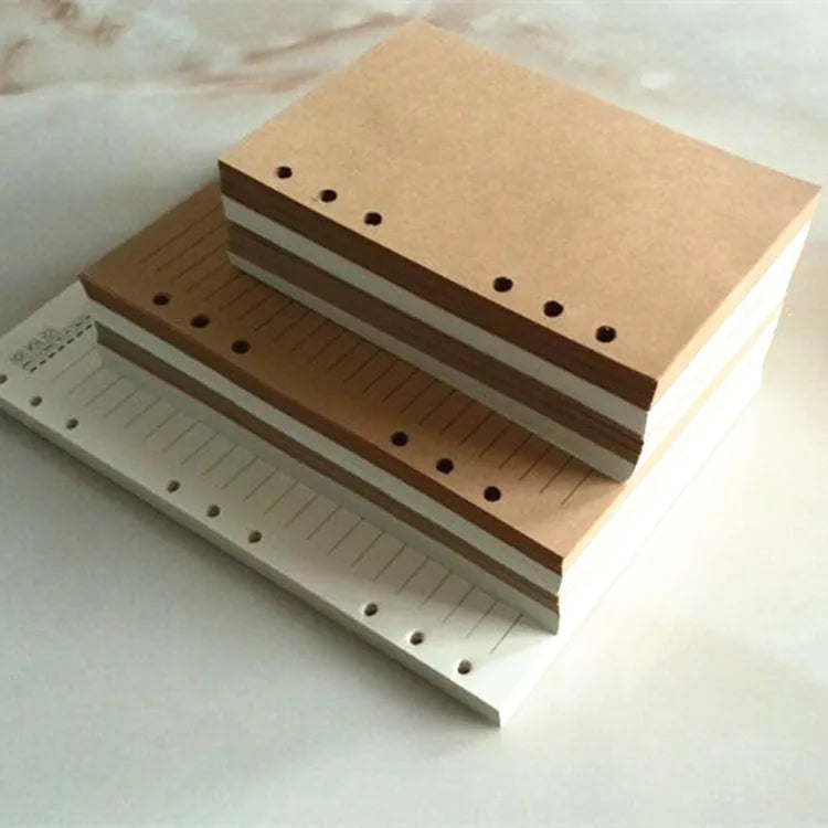 A4 b5 a5 a6 a7 folhas soltas recarga de caderno espiral pasta página interna grade linha em branco diário — foto 2