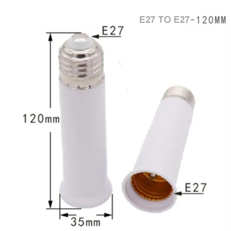 Extensor Adaptador de Casquilho E27 para E27 65 mm - Branco — foto 8