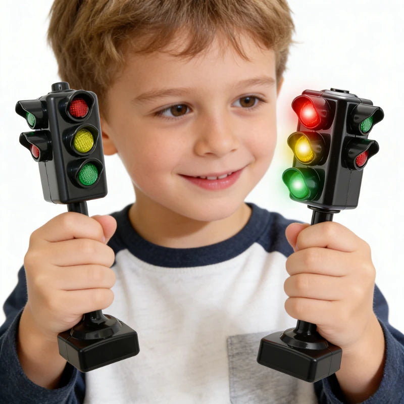 1/2 Peças Mini Semáforos de Brinquedo, Blocos de Luz de Trânsito, Brinquedos Educativos de Segurança Infantil — foto 2